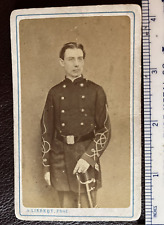 Cabinet Card of Standing Soldier w/Sword Photographie Americaine, Liebert Studio picture