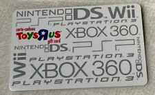 NO VALUE Toys R Us  Gift Card PS3 Nintendo Wii Xbox 360 PSP DS picture