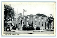 c1930's Post Office Rockville Connecticut CT Unposted Vintage Postcard picture