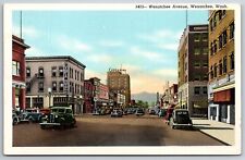 Wenatchee Washington~Wenatchee Avenue~Cascadian~Olympia Hotel~1941 Linen PC picture