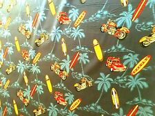 Hawaiian fabric100% cotton surf and cars by the yard with  picture