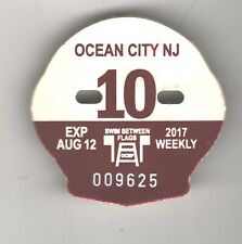 2017 OCEAN CITY NJ BEACH BADGE / TAG WEEK 10 AUGUST 12 picture
