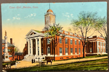Meriden CT View of Town Hall about 1907-1915 SHIPS FREE picture
