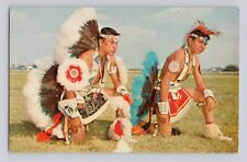 Two Native American Young Indian Braves VINTAGE POSTCARD 1377 picture