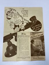 Early United Local Long Distance Telephone Advertising Brochure Vintage picture