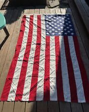 Vintage 50 Star American Flag Valley Forge Flag Co 100% Cotton 4' x 7' picture