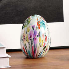 Ceramic Decorative Easter Egg with Artistic Floral Design, Tabletop Decoration picture