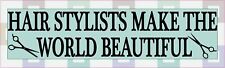 10in x 3in Hair Stylists Make the World Beautiful Magnet picture