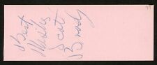 Scott Brady d1985 signed autograph auto 2x5 cut Actor TV Series Shotgun Slade picture