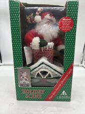Vintage Holiday Creations Holiday Scene Santa Down The Chimney Noel Motionette picture