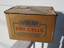 vintage eveready ignitor dry cell battery cardboard shipping box railway express picture