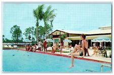 c1950 Port St. Lucie Country Club Hotel Restaurant Pool Stuart Florida Postcard picture