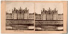 Château de Chambord by Brossier-Charlot.Stereoview.Albuminated Stereo Photo 1867. picture