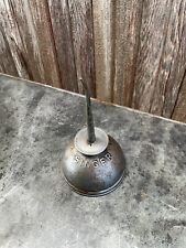 OLD VINTAGE USED SINGER USA THUMB PUMP OIL TIN CAN EMBOSSED SEWING MACHINE OILER picture