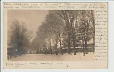 RPPC Chester Vermont Winter Town City View Snow Real Photo Card VT 1905 POSTED picture