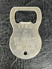 Vtg St Mary’s Pressed Metals ITEC Bottle Opener Key Fob Riidgeway PA Rendezvous picture