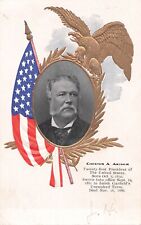 Chester A Arthur 21st President c1905-10 US flag Eagle picture
