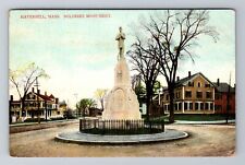 Haverhill MA-Massachusetts, Soldiers Monument, Antique Souvenir Vintage Postcard picture
