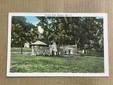 Postcard Baraboo WI Wisconsin Oschner Park Zoo Near Cage Vintage PC picture