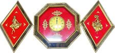 Vintage 3 Piece EMPIRE ART PRODUCTS wall clock With Decorative Side Panels picture