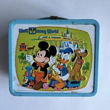 Vintage Walt Disney World Metal Lunchbox by Aladdin Rusted BOX ONLY picture