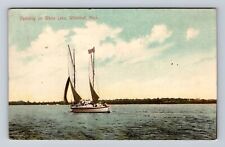 Whitehall MI-Michigan, Yachting On White Lake, Antique, Vintage c1910 Postcard picture