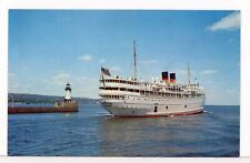 Great Lakes Steamship SS SOUTH AMERICAN Leaves Duluth-Superior Harbor, Postcard picture