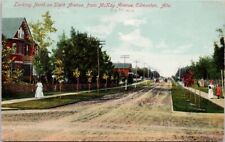 Edmonton Alberta Sixth Ave from McKay Ave Street View Postcard H27 *as is picture