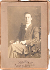 1912 CABINET CARD - JAMES WILSON JR.  - MAN - CHICAGO - WALKER CO. BELMONT AV. picture