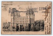 1907 The Temple Salt Lake City Utah UT, Hold To Light HTL Antique Postcard picture