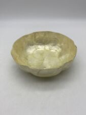 Vintage Capiz Shell Decorative Table Bowl Made In Philippines picture