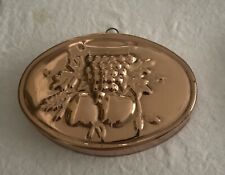 Decorative Copper Mold Wall Hanging Oval  Shape Fruit Design Of Apples & Grapes picture