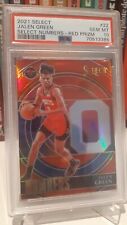 Jalen Green Panini Select Numbers Red Prizm Psa 10 Low Pop Rookie picture