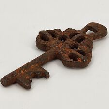 Monastery Key Victorian Solid Skeleton Brass Patina Castle Cathedral  picture