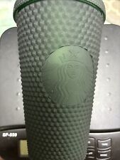 Starbucks Matte Dark Green Grande Touch Studded 16oz Tumbler Cold Cup picture