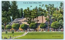 COEUR d' Alene, ID Idaho ~ U. S. O. CLUB BUILDING c1940s Linen Postcard picture