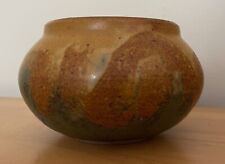 Round Contemporary Earthtones Ceramic Stoneware Planter Pot Studio Pottery picture