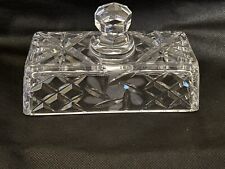 Vintage Heavy Diamond Cut Design  Crystal Lid/Cover for  Butter Dish 