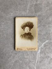 CDV Lady With Large Hat & Necklace Southgate Road London Small Size Card picture
