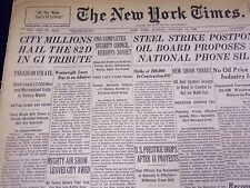 1946 JAN 13 NEW YORK TIMES - CITY MILLIONS HAIL THE 82D IN GI TRIBUTE - NT 2333 picture