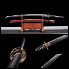  CLAY TEMPERED FOLDED DAMASCUS BLADE MUSASHI HIGH QUALITY KATANA SWORDS SWORD picture