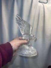 Vintage lead crystal EAGLE stature on a sation glass base picture