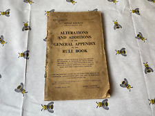 GWR Alterations & Additions to General Appendix To The Rule Book 1954 RARE picture