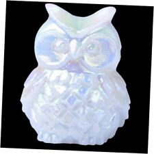1.9 Inch White Jade Owl Statue Owl Figurine Home Decor, Healing White Marble picture