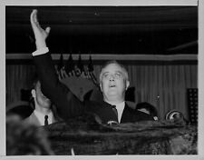 1936 President Roosevelt Waving Crowd Franklin Field Press Photo picture