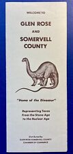 Glen Rose Texas Brochure Somervell County Vintage Brochure Dinosaur Old TX picture