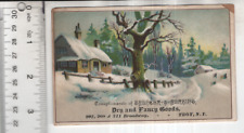 Spencer S. Perkins Winter Village Scene Victorian Trade Card 3