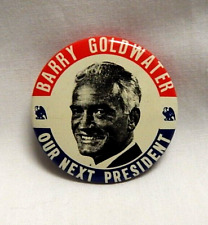 Political Pin Button Barry Goldwater Very Nice Cond 1964 Vtg Original picture