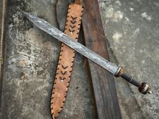 Custom Handmade Damascus Steel Gladiator / Gladius / Roman Sword with Sheath picture