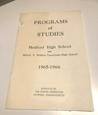 MEDFORD MASS HIGH SCHOOL PROGRAMS OF STUDIES 1965 -1966  VINTAGE picture